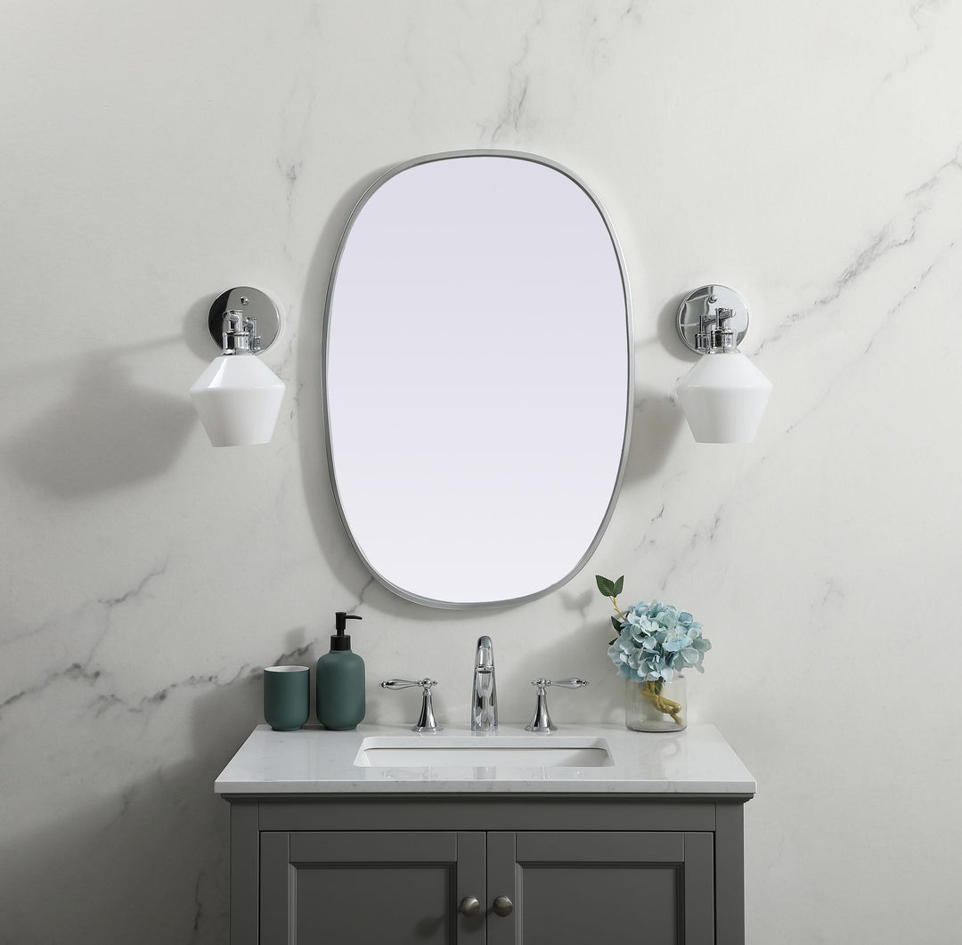 Metal Frame Oval Mirror by Elegant - view 14