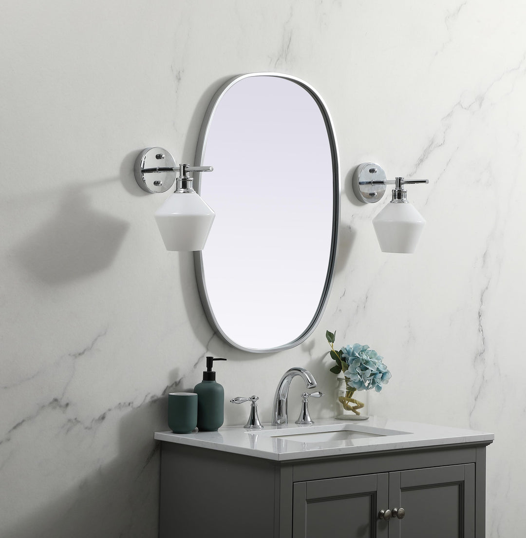 Metal Frame Oval Mirror by Elegant - view 15