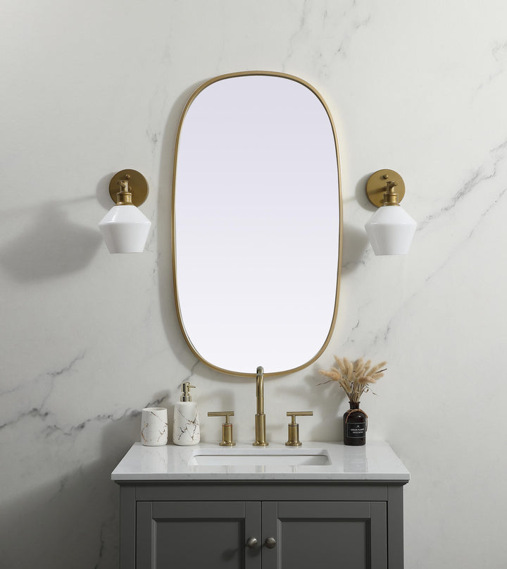 Metal Frame Oval Mirror by Elegant - view 26