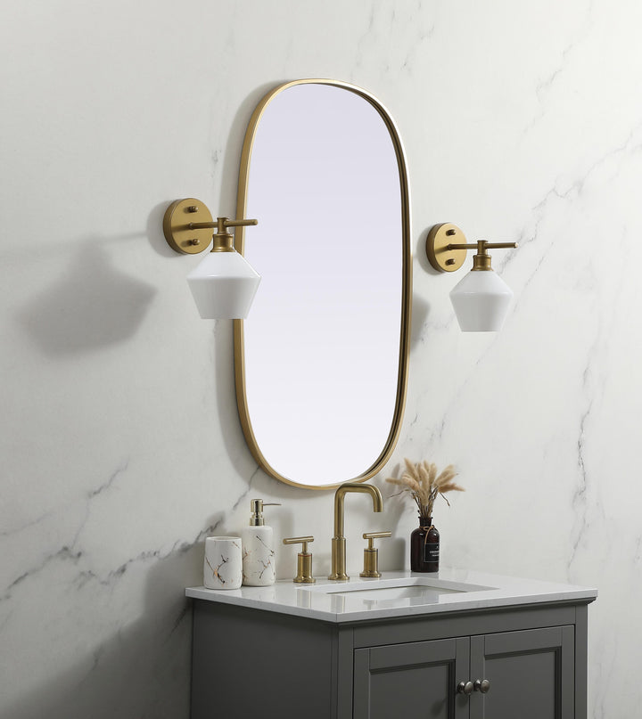 Metal Frame Oval Mirror by Elegant - view 27