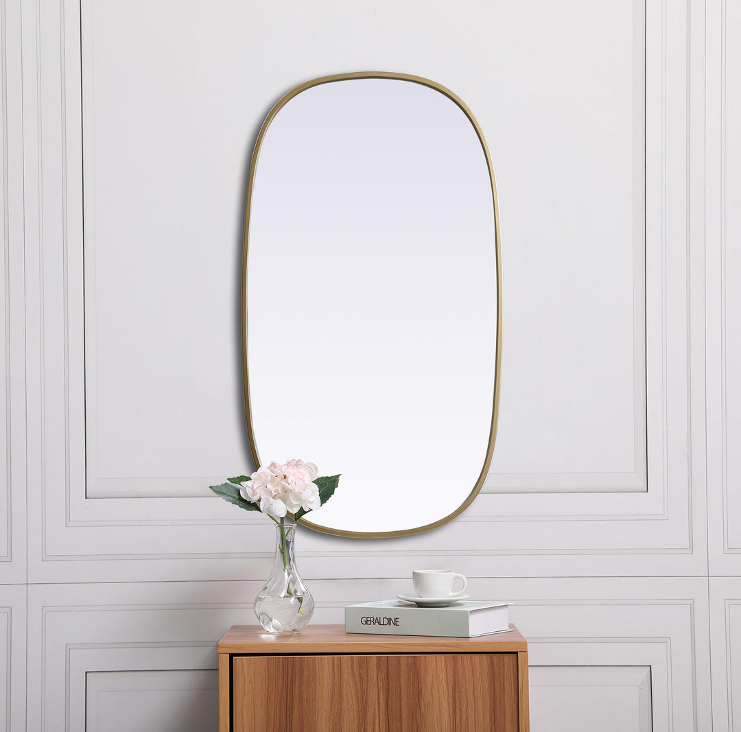 Metal Frame Oval Mirror by Elegant - view 28