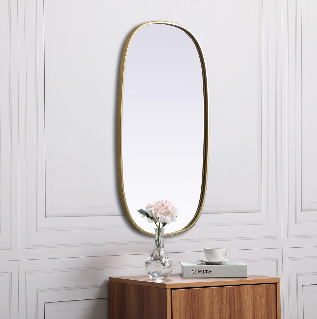 Metal Frame Oval Mirror by Elegant - view 29