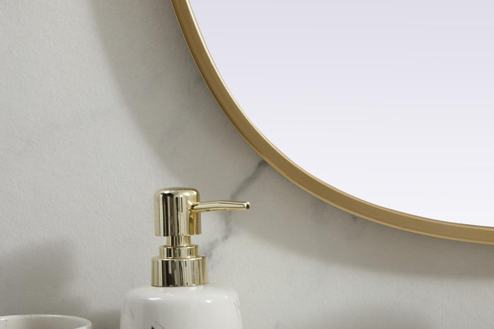 Metal Frame Oval Mirror by Elegant - view 30