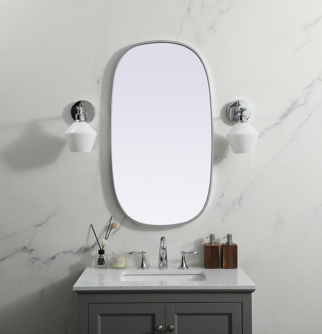 Metal Frame Oval Mirror by Elegant - view 32