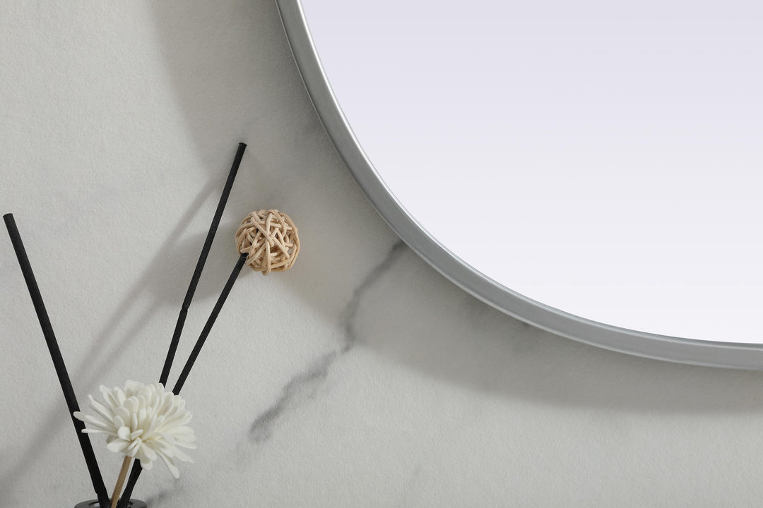 Metal Frame Oval Mirror by Elegant - view 36