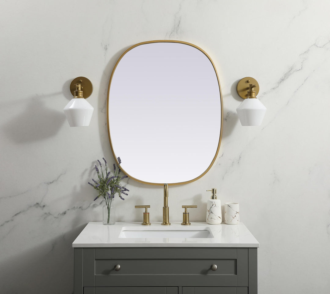 Metal Frame Oval Mirror by Elegant - view 44