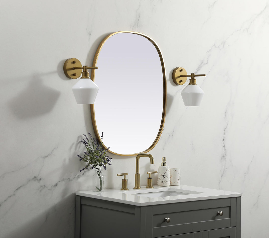Metal Frame Oval Mirror by Elegant - view 45