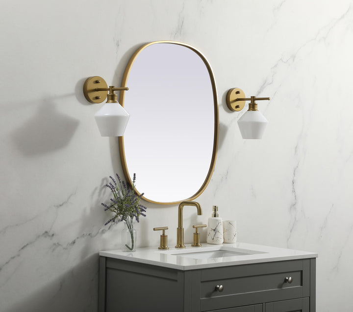 Metal Frame Oval Mirror by Elegant - view 45