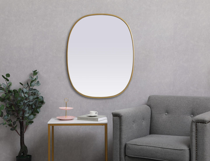 Metal Frame Oval Mirror by Elegant - view 46