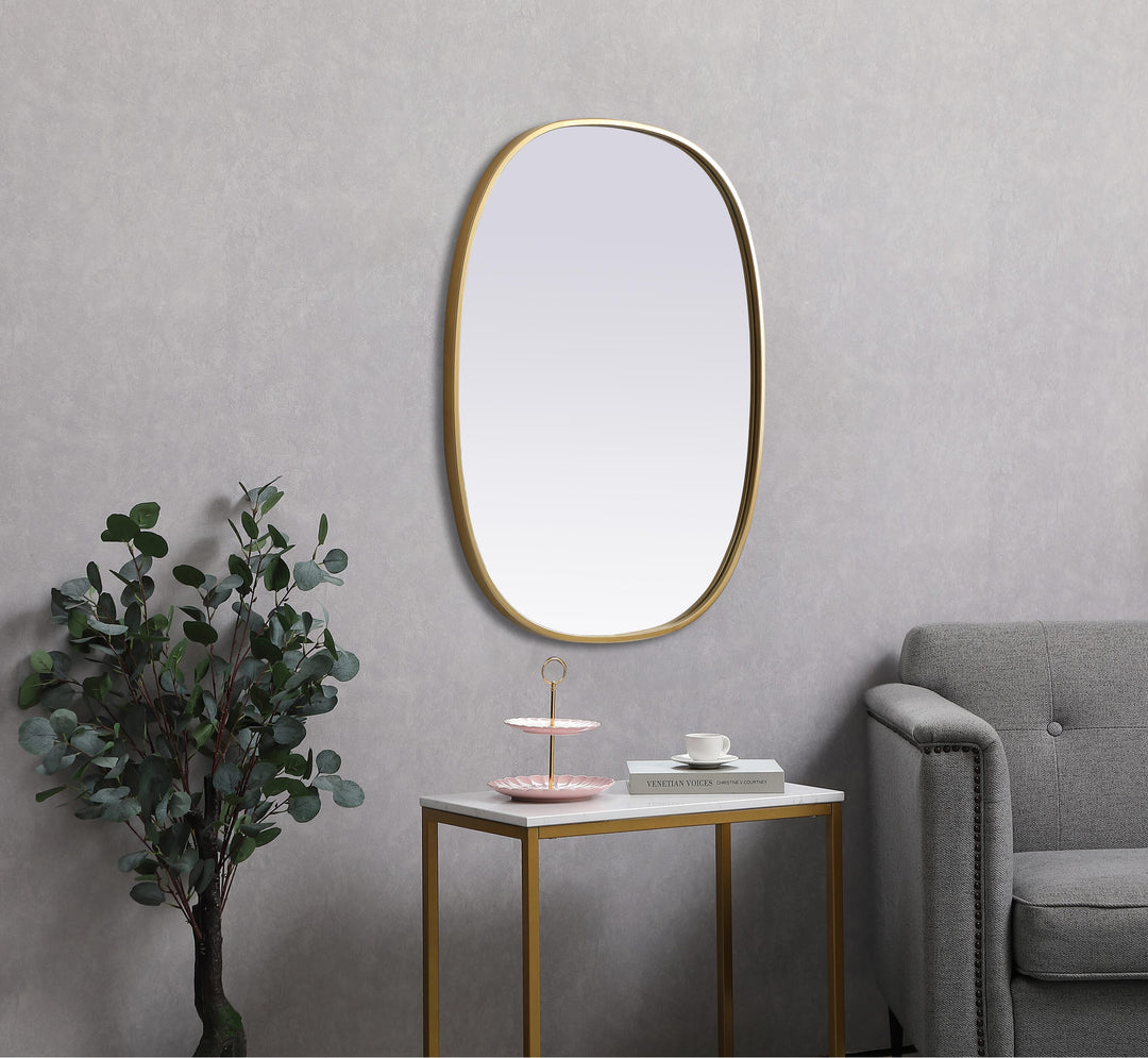 Metal Frame Oval Mirror by Elegant - view 47