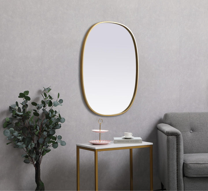 Metal Frame Oval Mirror by Elegant - view 47