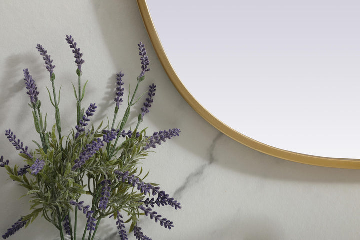 Metal Frame Oval Mirror by Elegant - view 48