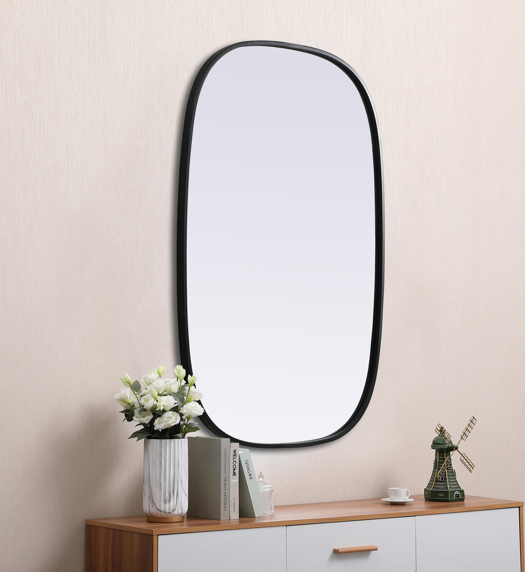 Metal Frame Oval Mirror by Elegant - view 59