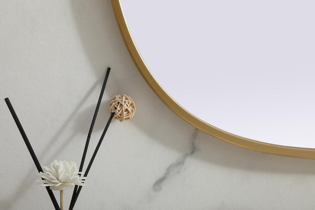 Metal Frame Oval Mirror by Elegant - view 66