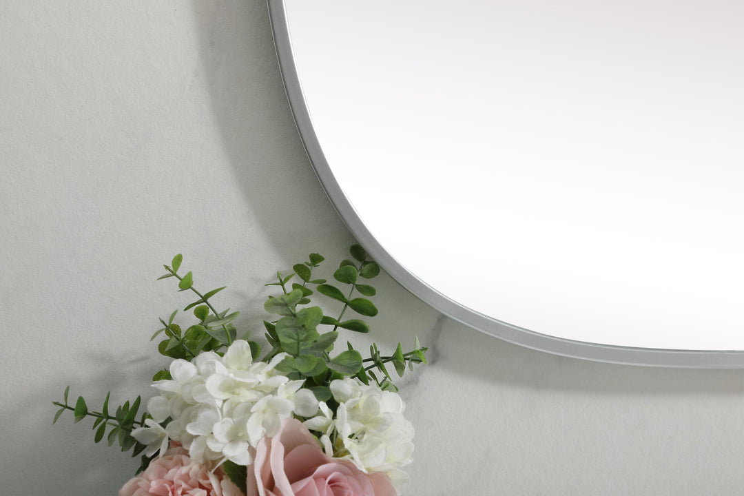 Metal Frame Oval Mirror by Elegant - view 72