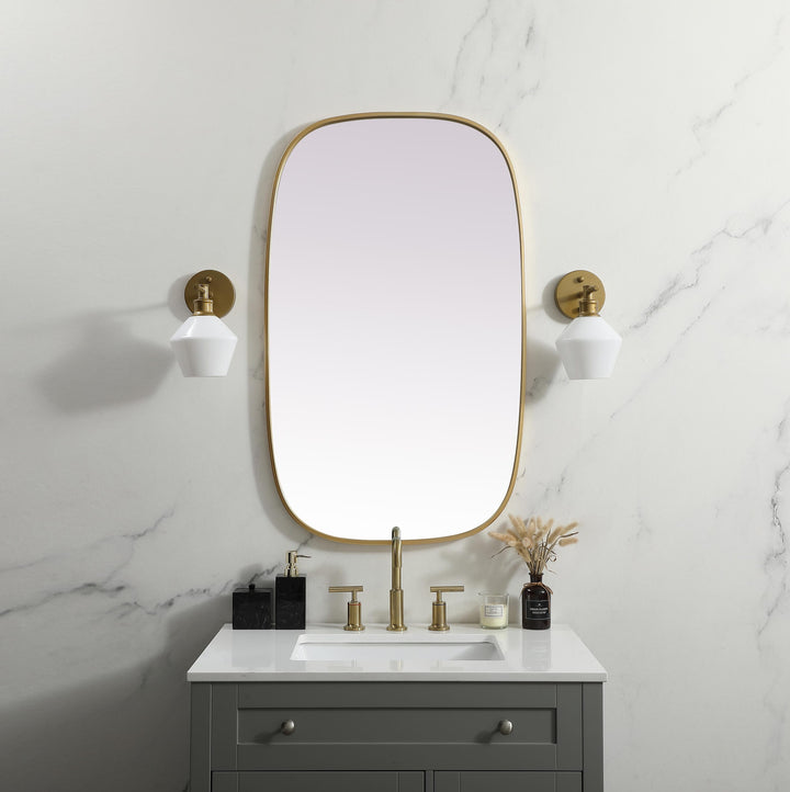 Metal Frame Oval Mirror by Elegant - view 80