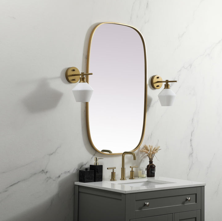 Metal Frame Oval Mirror by Elegant - view 81