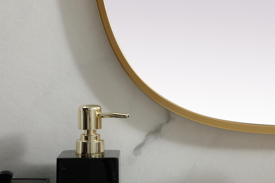Metal Frame Oval Mirror by Elegant - view 84