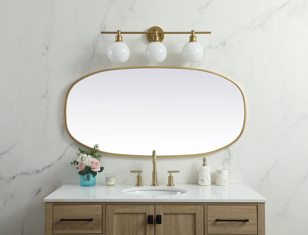 Metal Frame Oval Mirror by Elegant - view 98