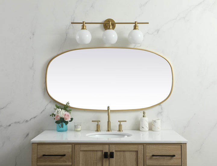 Metal Frame Oval Mirror by Elegant - view 98