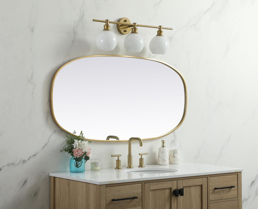 Metal Frame Oval Mirror by Elegant - view 99
