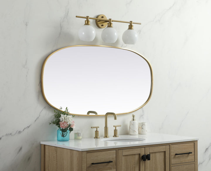 Metal Frame Oval Mirror by Elegant - view 99