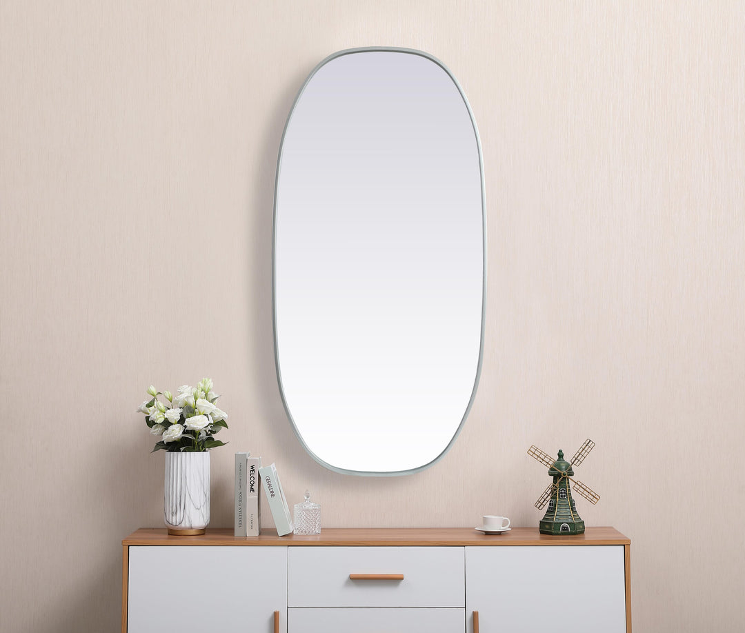 Metal Frame Oval Mirror by Elegant - view 106