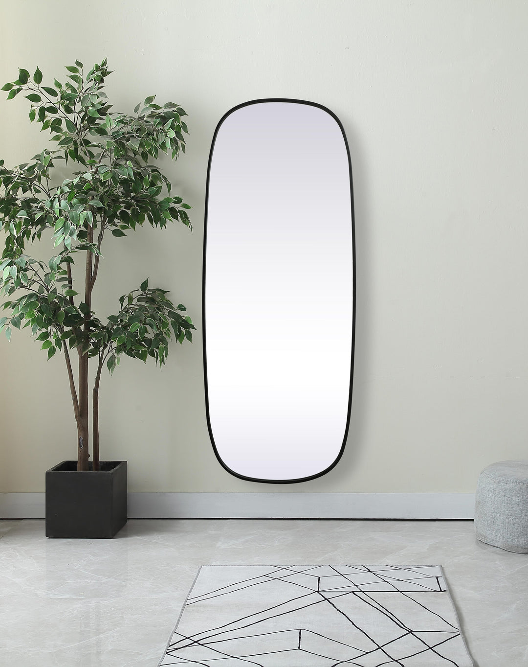 Metal Frame Oval Mirror by Elegant - view 110