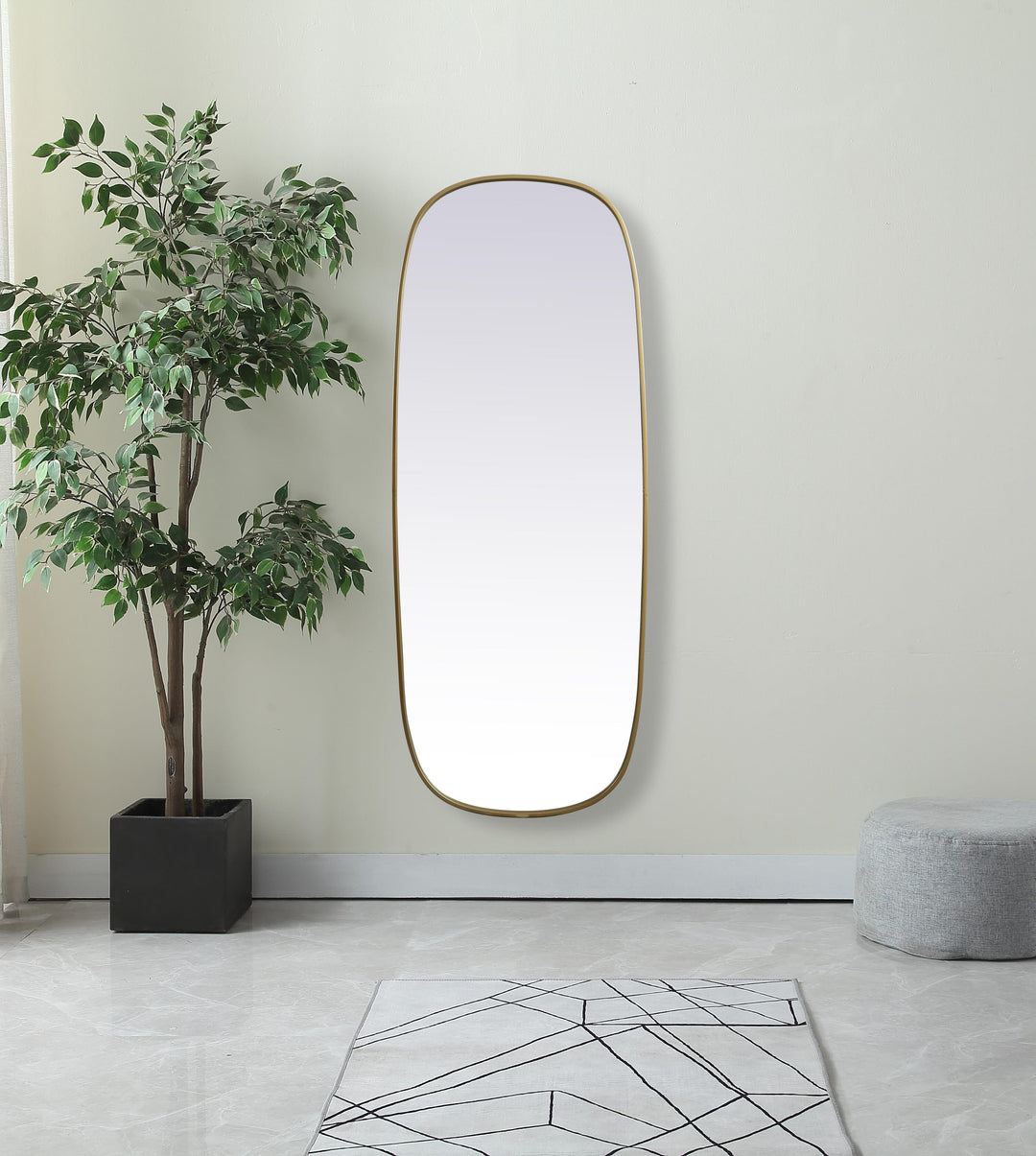 Metal Frame Oval Mirror by Elegant - view 116