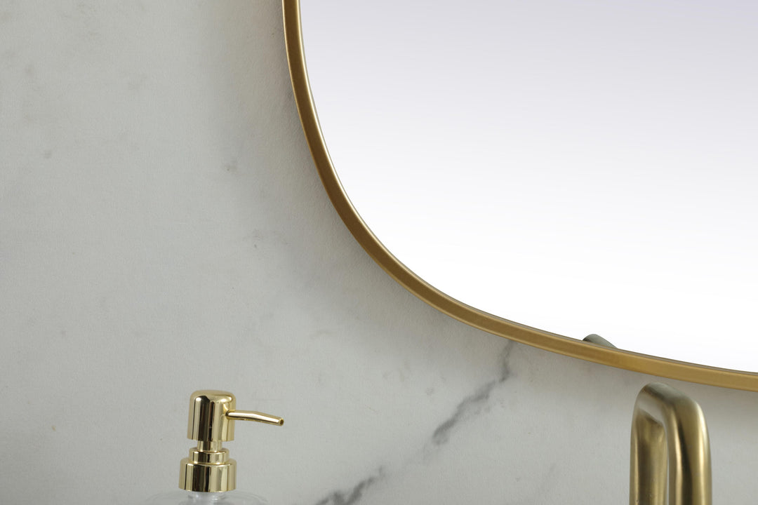 Metal Frame Oval Mirror by Elegant - view 120