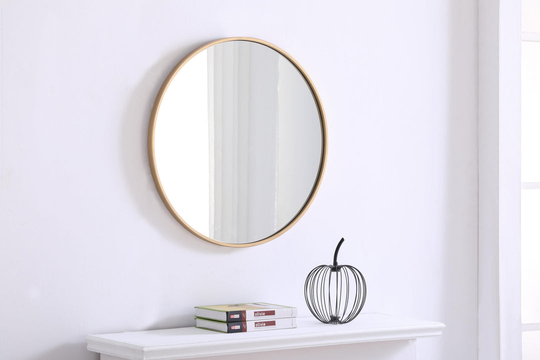 Metal Frame Round Mirror II by Elegant - view 46