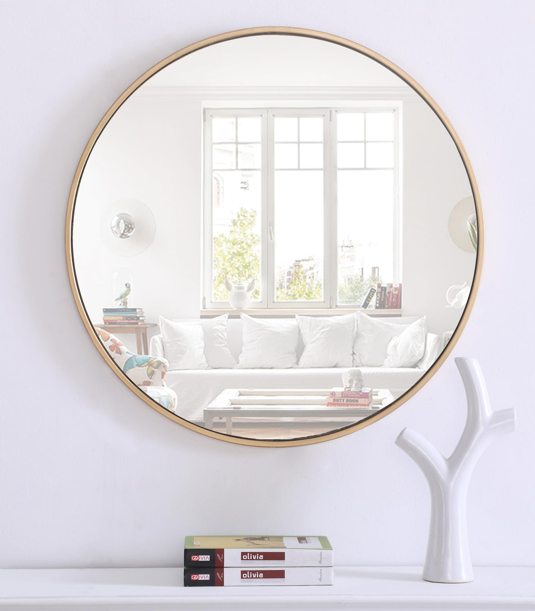 Metal Frame Round Mirror II by Elegant - view 62