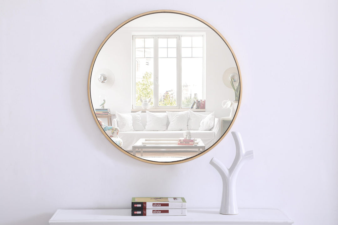 Metal Frame Round Mirror II by Elegant - view 63