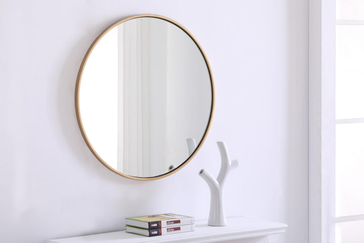Metal Frame Round Mirror II by Elegant - view 64