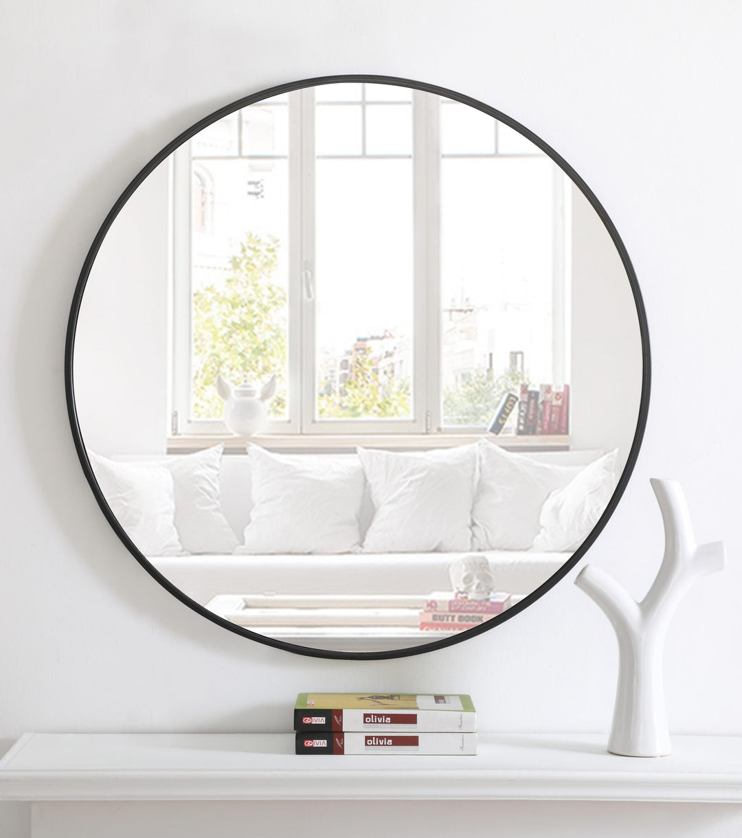 Metal Frame Round Mirror II by Elegant - view 74