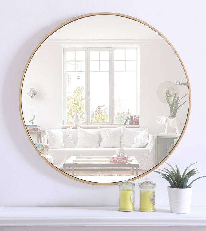 Metal Frame Round Mirror II by Elegant - view 80