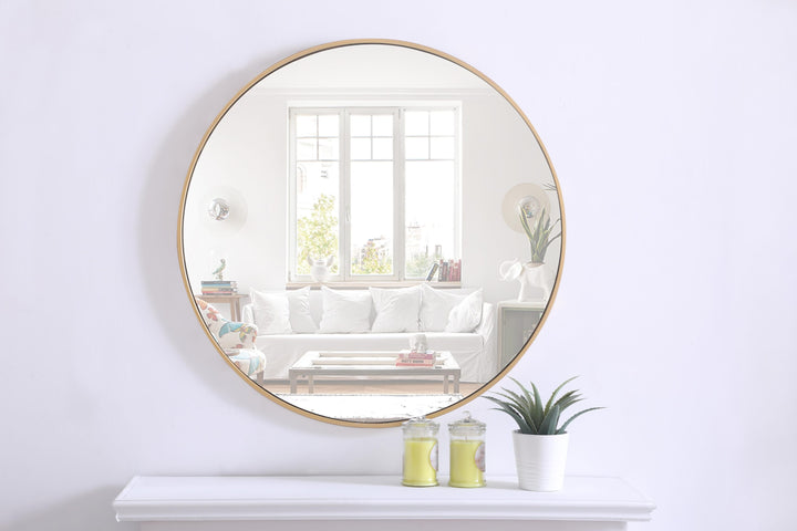Metal Frame Round Mirror II by Elegant - view 81