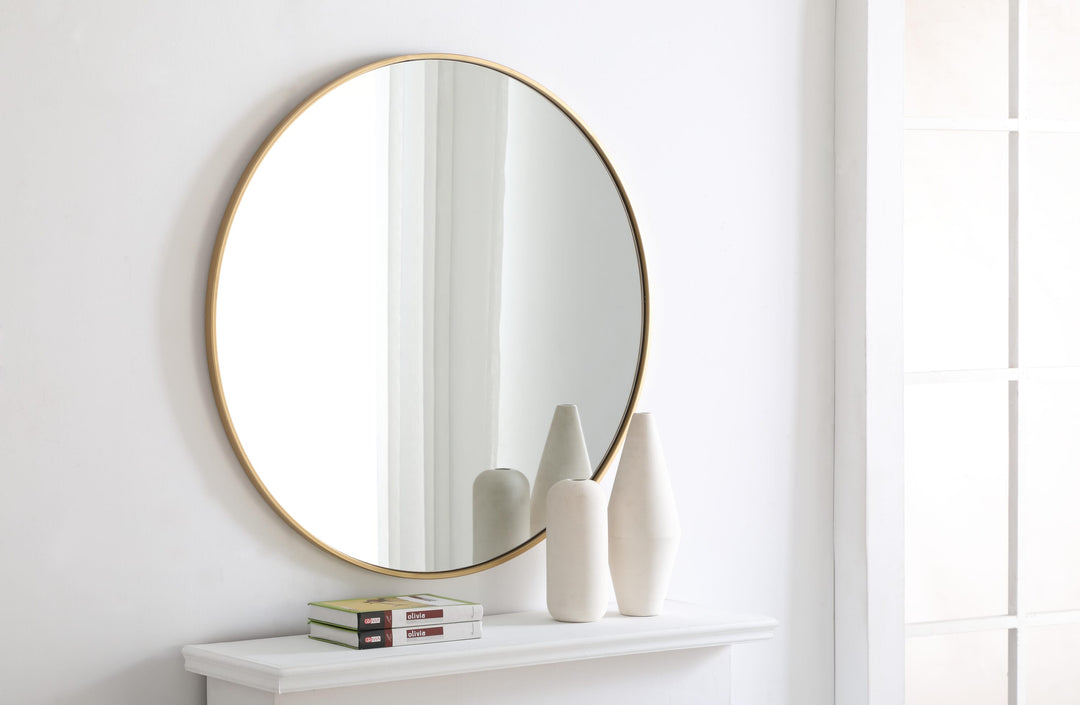 Metal Frame Round Mirror II by Elegant - view 100