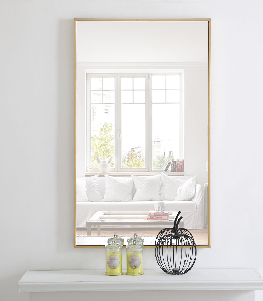 Metal Frame Rectangle Mirror II by Elegant - view 44