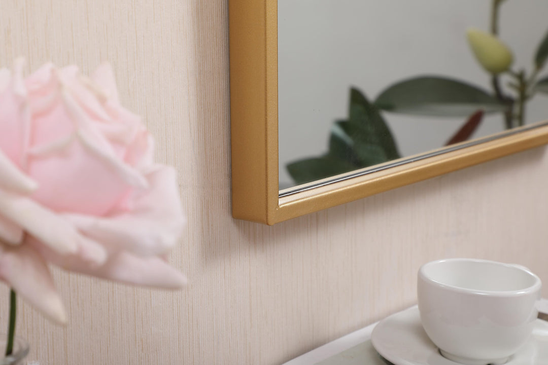 Metal Frame Rectangle Mirror III by Elegant - view 101