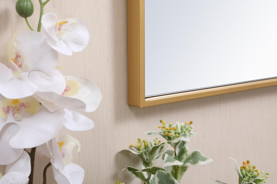 Metal Frame Rectangle Mirror III by Elegant - view 119
