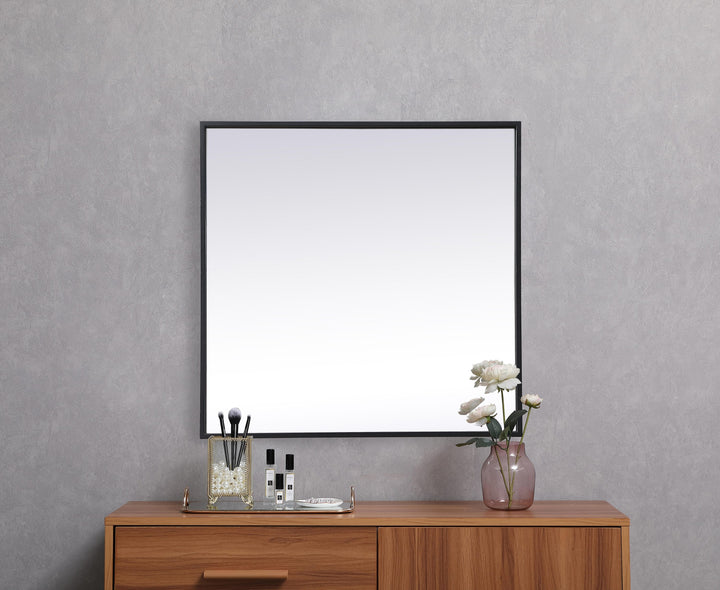 Metal Frame Square Mirror by Elegant - view 4