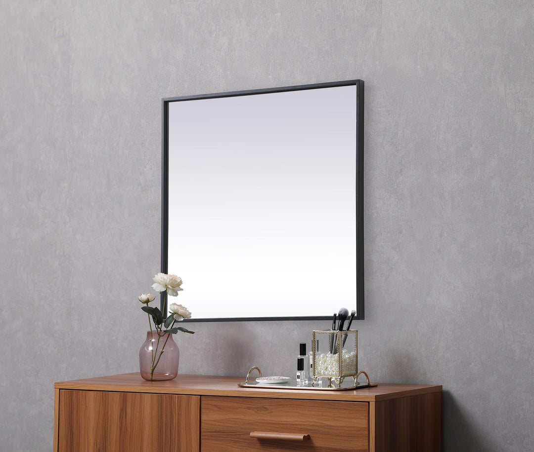 Metal Frame Square Mirror by Elegant - view 5