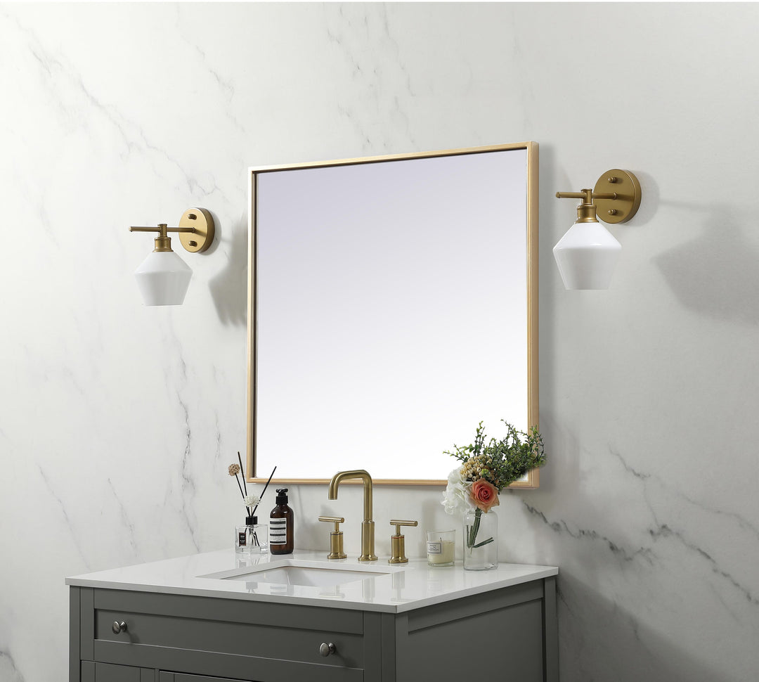 Metal Frame Square Mirror by Elegant - view 9