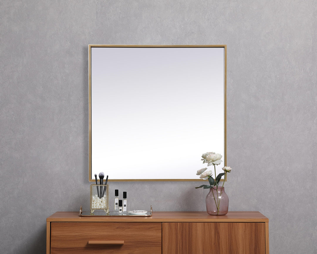 Metal Frame Square Mirror by Elegant - view 10