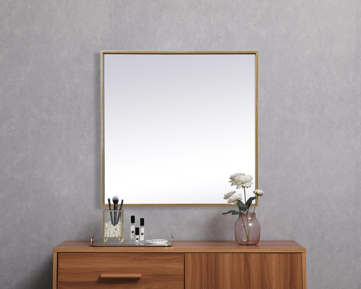 Metal Frame Square Mirror by Elegant - view 10