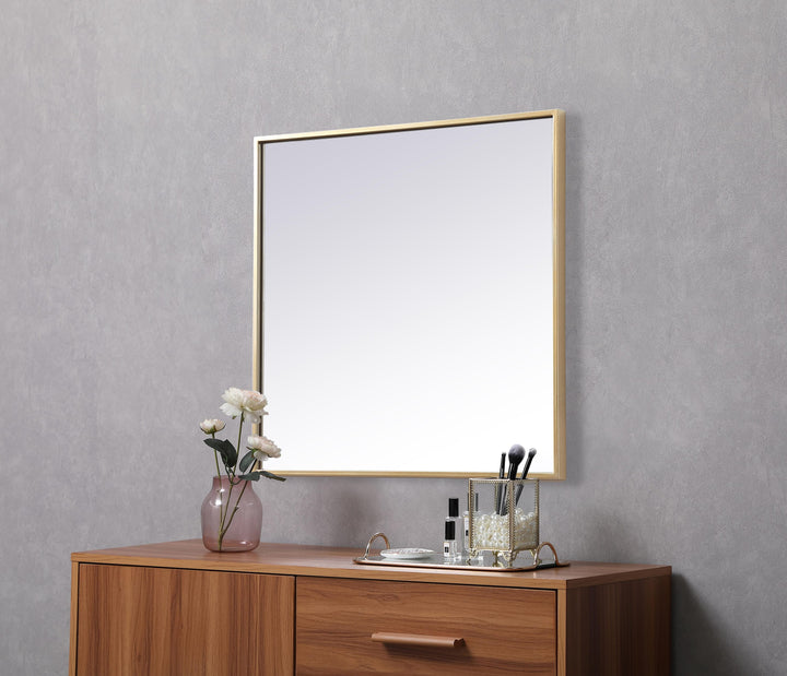 Metal Frame Square Mirror by Elegant - view 11