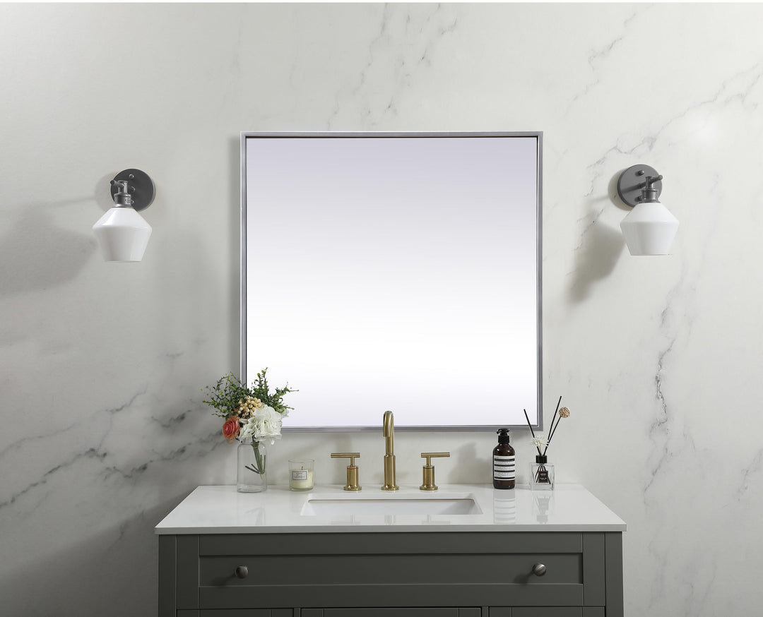 Metal Frame Square Mirror by Elegant - view 14