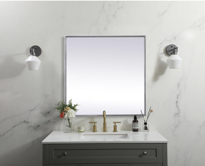 Metal Frame Square Mirror by Elegant - view 14