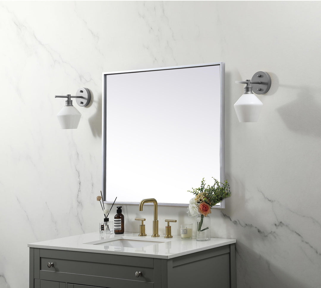 Metal Frame Square Mirror by Elegant - view 15
